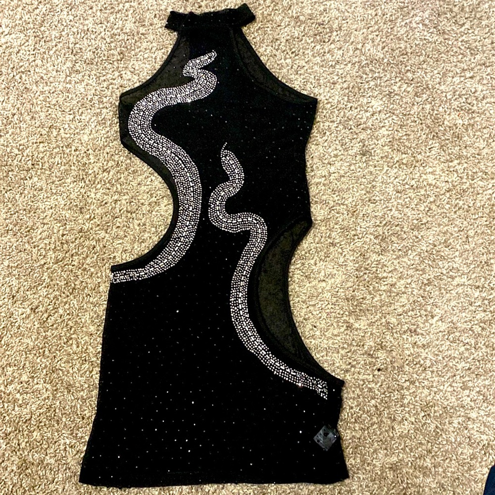 Black and silver dress